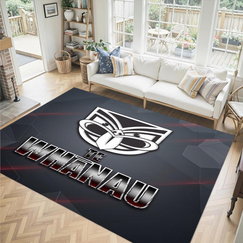Wigan Warriors Design Crystal Velvet Carpet Cozy Non?Slip Printed Rug For Bedroom Living Room Entrance