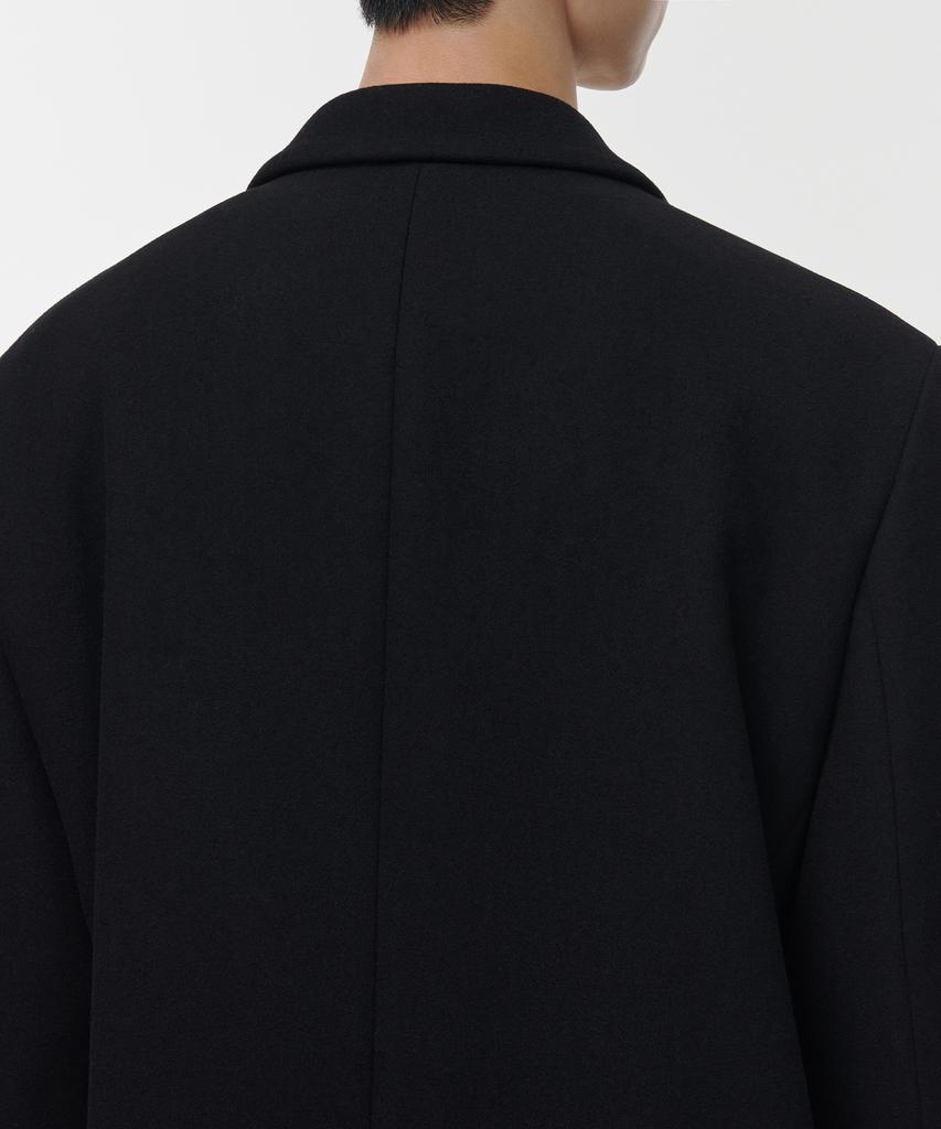 Musinsa Standard Wool Blend Big Daddy Double Maxi Coat [Black]