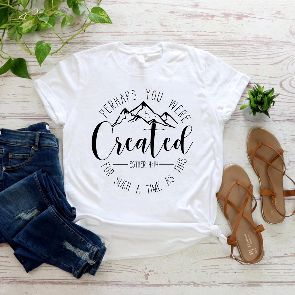 Perhaps You Were Created TShirt Christian Clothing Esther 414 for Such A Time As This Unisex Tshirt Faith Tee Women Tshirts