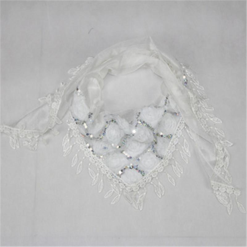 Frühling Und Herbst Frauen Dreieck Schal Exquisite Quaste Stickerei Dünne Seide Schal Schal