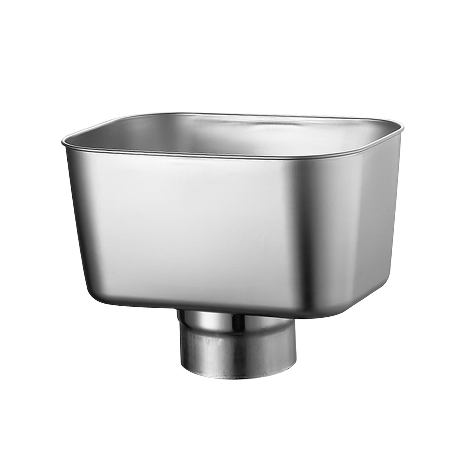 Steel Square Drain Rain Gutter Downspout Adapter, Roof Water Collector for Outdoor Drain Pipe Drainage Pipe Accessories
