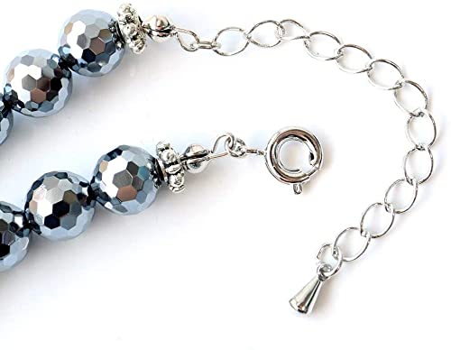 [GOLD STONE] Terahertz Mirror Cut Necklace, 8mm, 50cm, 99.9999% Purity