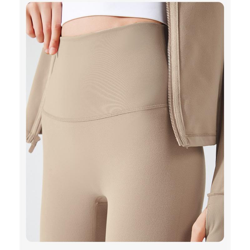 Kadın Sonbahar ve Kış Dolgulu Köpekbalığı Pantolon İnce Yoga Pantolonu