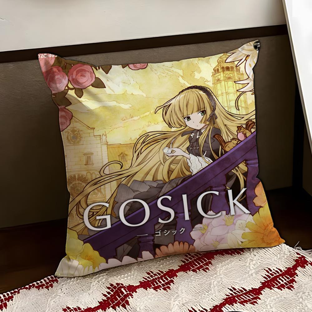 Anime cute GOSICK Cushion Cover Reversible Soft Durable Pillow Cover Home Car MultiScene Use for Daily Comfort
