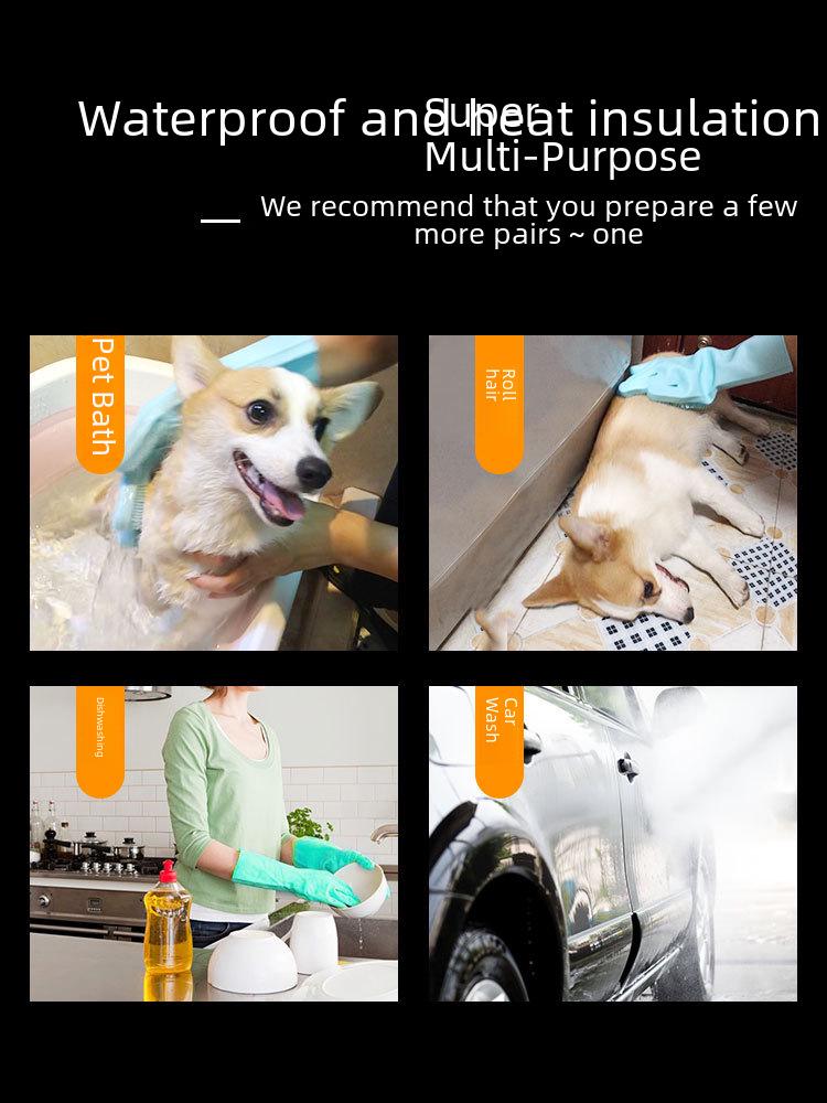 Puppy & Cat Silicone Bath Brush: Gentle Pet Washing Gloves for Golden Retrievers