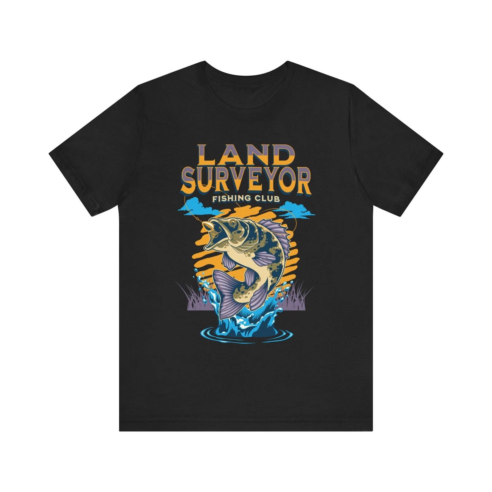 Land Surveying Equipment - Land Surveying Shirt - Land Surveyor Gift - Fishing M
