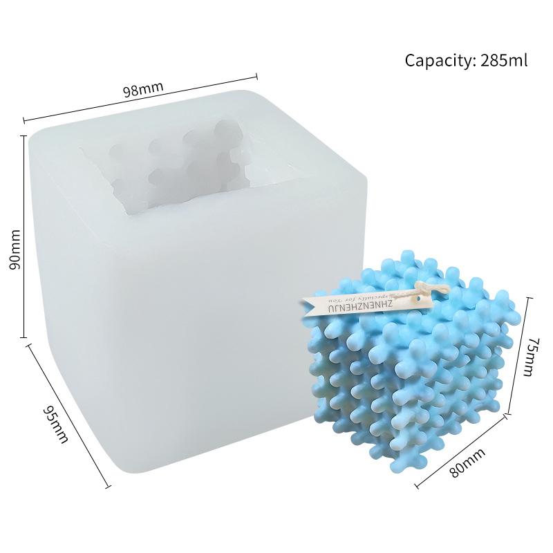

3d пузырьковый куб, соевый воск, форма для свечи, сделай сам, силиконовая штукатурка, украшение для свечей, форма для соевого ароматического воска, мыла, свечи, поделки F