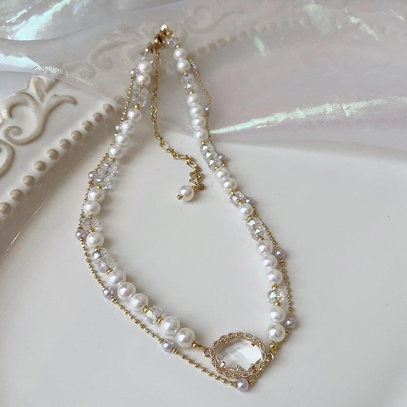 Elegant Minimalist Long Pearl Necklace - French Light Luxury High-End Women's Sweater Chain