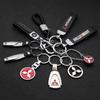 1Pc 3D Metal/Leather Car Logo Keychain For Mitsubishi Lancer Outlander Pajero ASX EX L200 Colt Auto Key Chain Key Ring Accessory