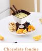 סיר פונדו קרמי יצירתי לשוקולד, גבינה וגלידה - מושלם להמסה ושמירה על חום