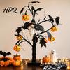 Lampade Natalizie da Tavolo Albero di Halloween Luce LED Ramo Nero Illuminato con Occhio di Fantasma Zucca Ragno USB Festival Luci da Interno Oggetti di Scena e Batteria