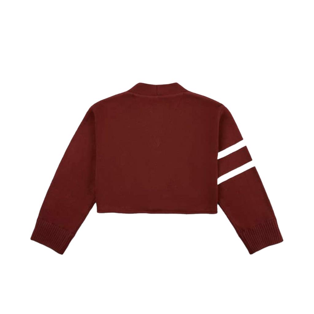 Nike Fashionable Comfortable Long Sleeve Button Knit Sweater Women tops Dark-Team-Red FZ0275-619