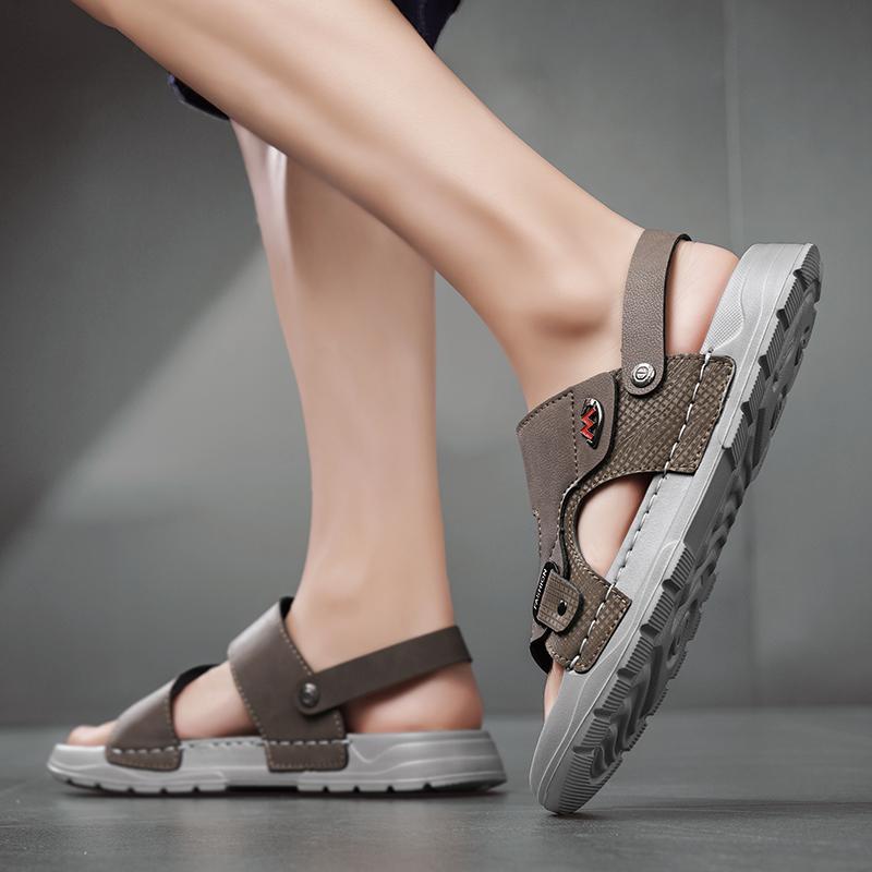 Fashion Summer Beach Men's Sandals Non-Slip Soft Bot Anti-Odor Slippers Dual-Purpose Casual Slip-On Oes Comfortable Home Outdoor Casual