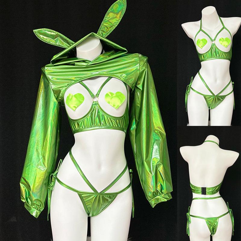 Erotic Anime Laser Bunny Girl Cosplay Japanese Idol Group Machine Rabbit Uniform Outfits Costume Role Play Lingerie Halloween