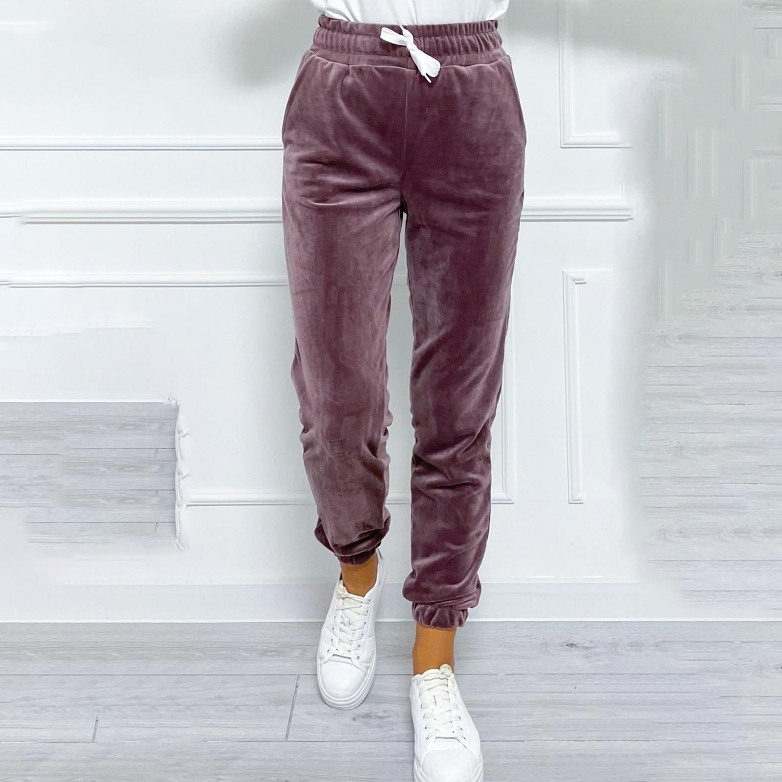 

Women s Elastic Korean Cashmere Casual Pants Frenulum Pants M