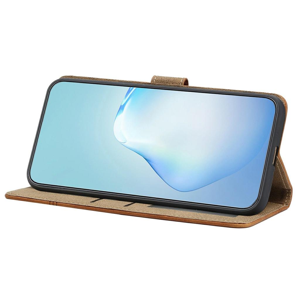 Phone Case for Honor 400 Lite 5G Flip Leather Retro Cover Lines Imprinted