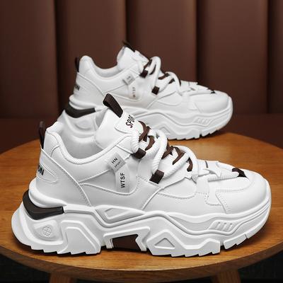 Spring Men's Shoes New Breathable Shoes Men's Trendy Versatile Inner Height-enhancing Sports Shoes Casual Dad Shoes Men