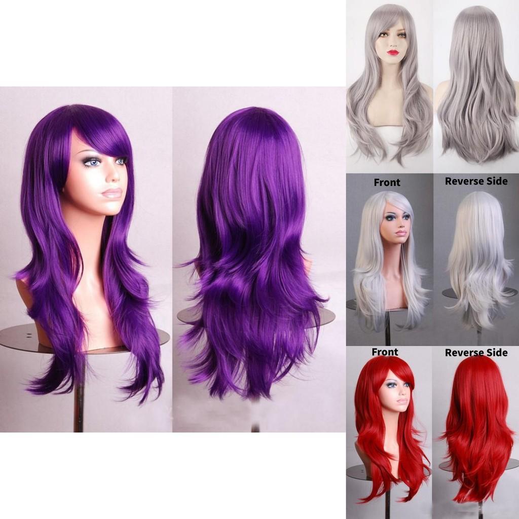 Cross Border Anime Cosplay Wavy Wig With Heat Resistant Fiber For Women