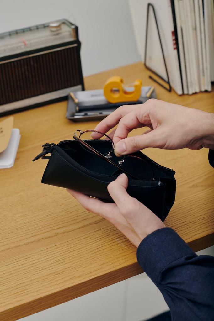 [uF] PEN & EYEGLASS CASE BLK Pen Case/Eyeglass Case for Men