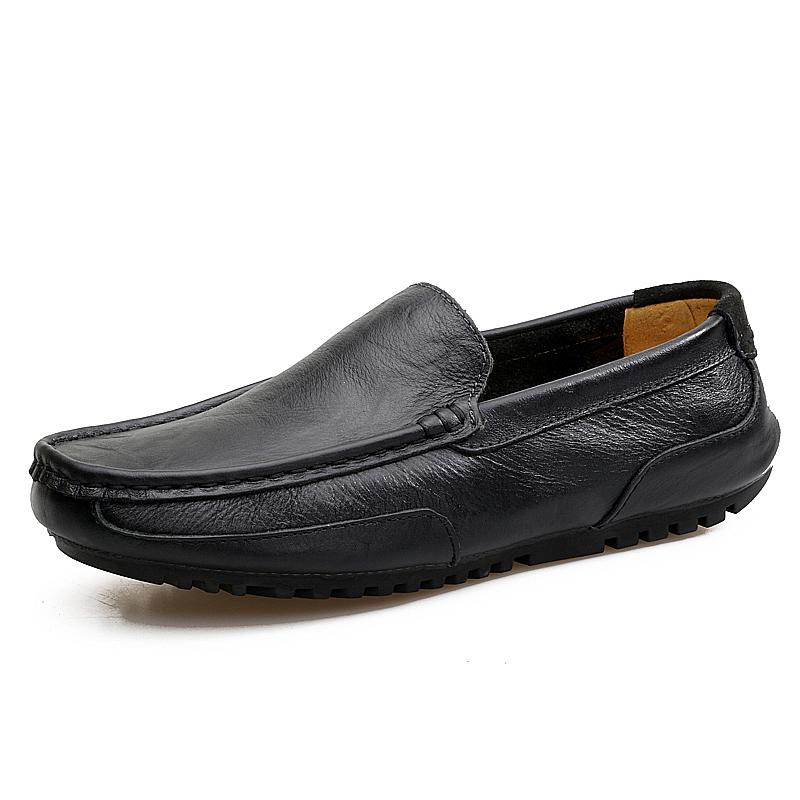 Men Casual Shoes Luxury Brand Summer Genuine Leather Mens Loafers Moccasins Hollow Out Breathable Slip On Driving Shoes