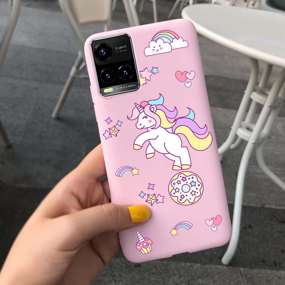Cartooon Phone Case For Vivo Y21 2021 Y21S Y 21 V2110 V2111 Candy Silicon Case Back Cover For Vivo Y33S Y 33S V2109 Shell Funda