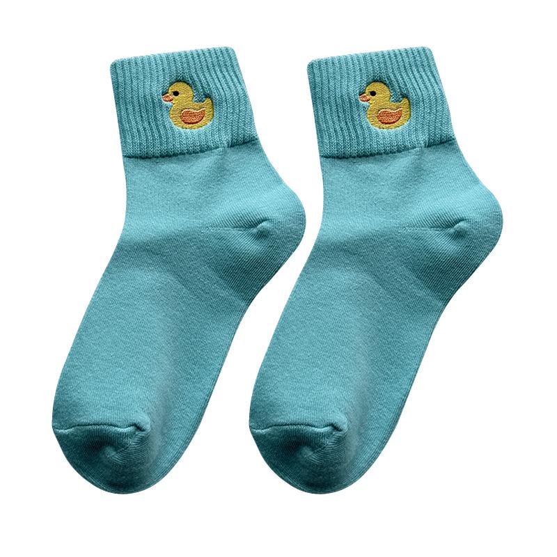 Sock Children's Mid-calf Socks, Sweat-absorbing and Odor-fighting, Cartoon-style, Versatile Cotton Socks
