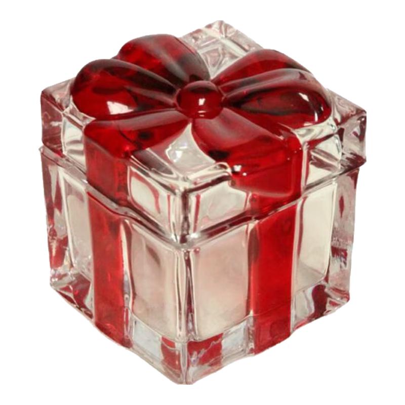 Retro Crystal Glass Bow-Knot Covered Candy Jar