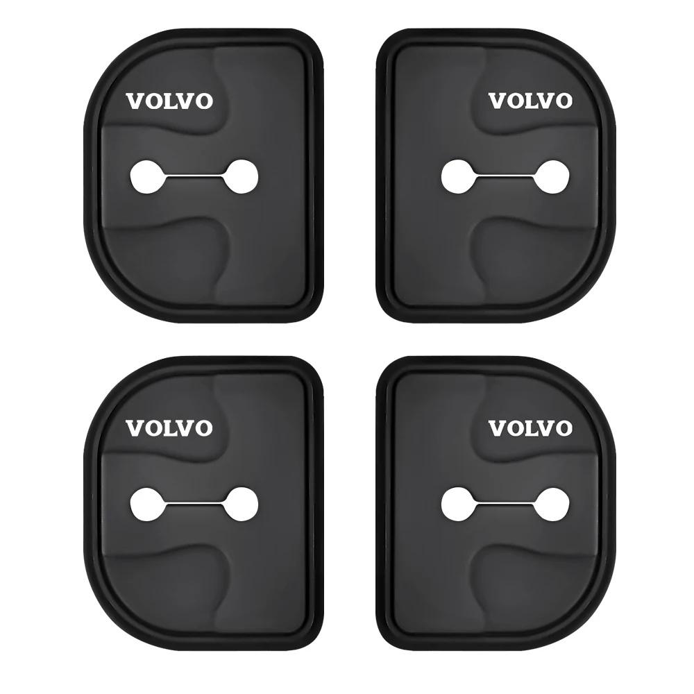 wznge4 2/4Pcs Silicone Car Door Lock Cover for Volvo XC40 XC60 XC90 S60 S90 V50 V70 V60 V40 S80 RDESIGN Anti-Rust Door Buckle Protector