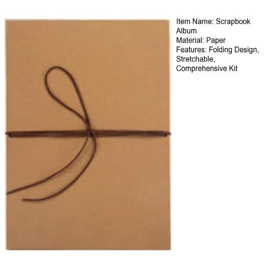 1 Set Akkordeon-Scrapbook-Album Faltbares Dehnbares Fotoalbum mit DIY-Materialien Erinnerungsbuch Bastelset für Scrapbooking Journaling Geschenke