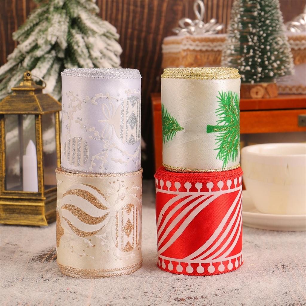 Vánoční dekorace Mřížková stuha Vánoční dekorace dárek novoroční dekorace