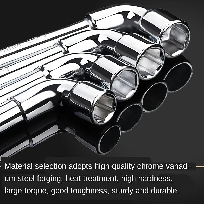 L-format Perforerat Hylsnyckelset - Bilreparationsverktyg med Sexkantshylsor - Mekanikerns Handverktyg - Kropp av Järnlegering  Driftläge:Mekanisk