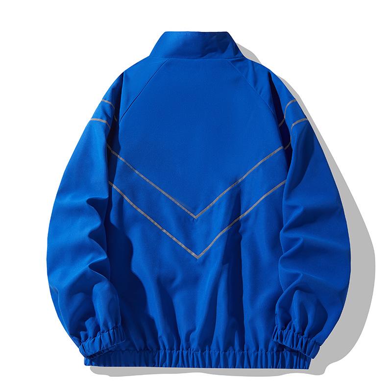 Unisex Reflective Windbreaker: Trendy Casual Jacket for Spring & Autumn