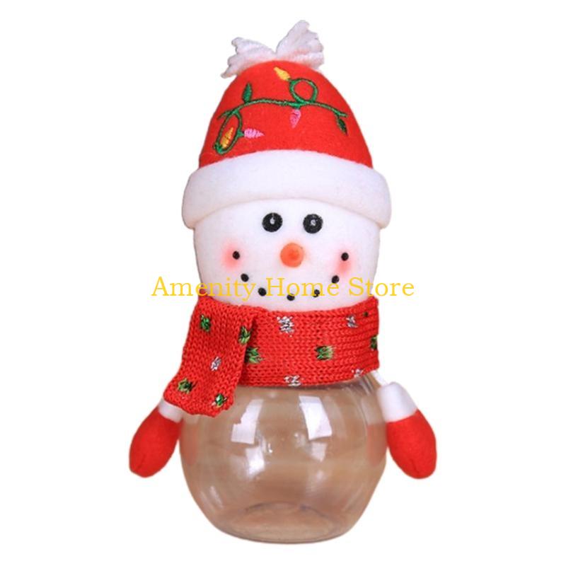 

F26C Snowman Elk Sugar Box Piggy Coin Container Decorative Sugar Cookie