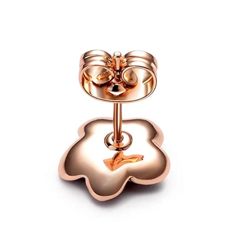 Huian Classic Camellia Flower Stud Earring Delicate Women Accessory  Daily Wearing Party  With White/Black  Jewelry