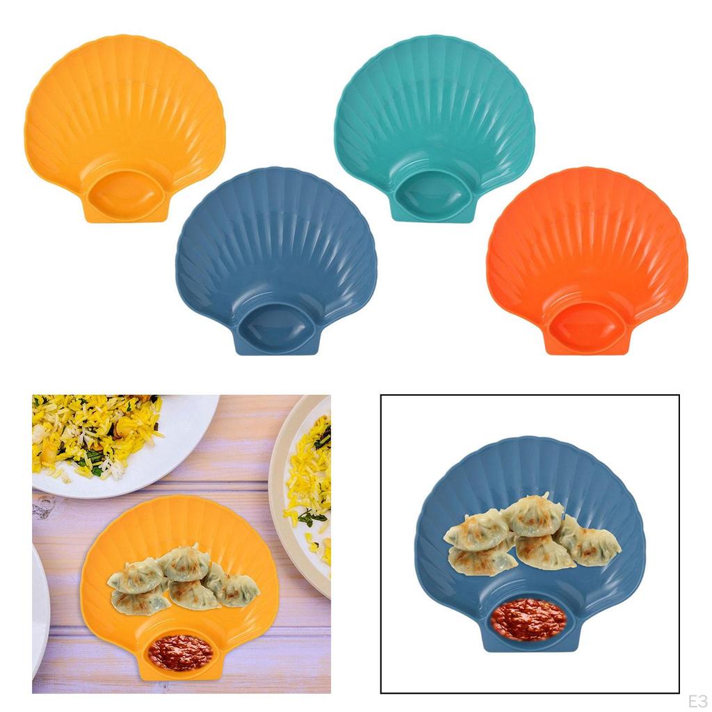 Dumpling Plate with Sauce Compartment Serving Holder Platter Tray for Party