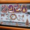 Multicolor 2026 3D Number Stickers Xmas Tree Bell Cartoon Santa Window Stickers DIY Accessories Glass Sticker