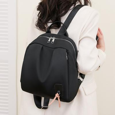 Casual Style Ins Oxford Cloth Composite Daily Commuting Simple Work Ladies Shoulder Backpack