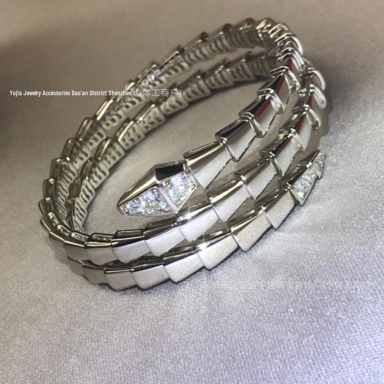 Seiko 18K Gold & Diamond Snake Bracelet: Women's 925 Sterling Silver, Double Circle, Mother-of-Pearl Inlay.