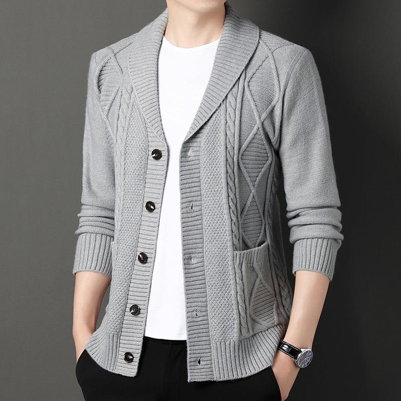 

Утолщенный зимний свитер кардиган мужской свитер большого размера вязаный кардиган свитер мужской топ 4XL