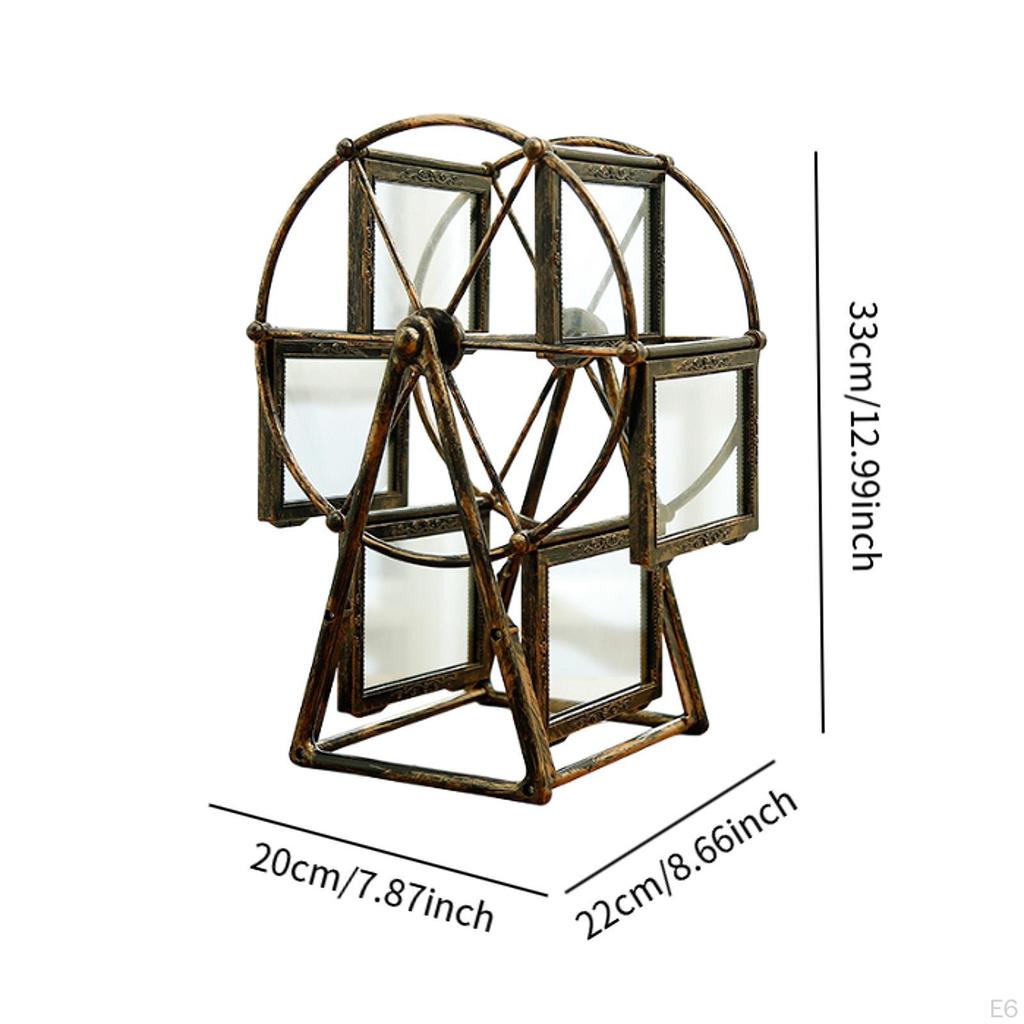 6 Photo Frame Rotating Display Stand for Desktop Memories