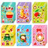 6 Pieces/package Christmas Puzzle Stickers Cartoon Trojan Horse Christmas Tree Garland DIY Collage Parent-child Interactive Stickers