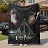 1pc Harry Potter Deathly Hallows Voldemort Outdoor Flannel Throw Blanket All Season Soft Warmth,Home Decor 1031085