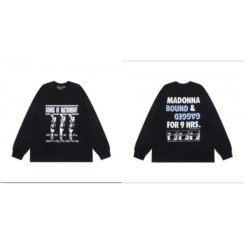 Washed Vintage Distressed Cotton Long Sleeve Tee Oversized Streetwear Style Men Casual Daily Wear