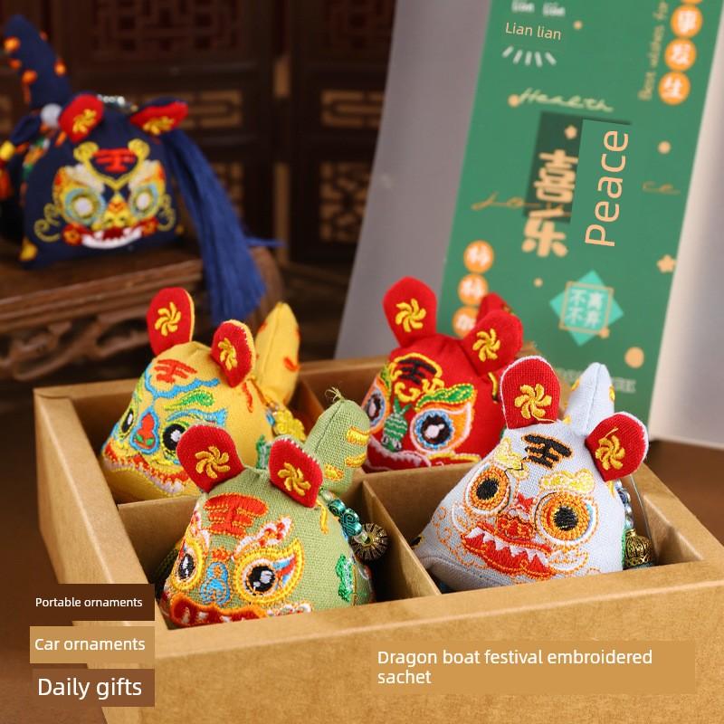 Dragon Boat Festival Sachet Sachet Handmade Finished Product Argy Wormwood Anti-Mosquito Repellent Retro Embroider Hanging Ornaments Soothing the