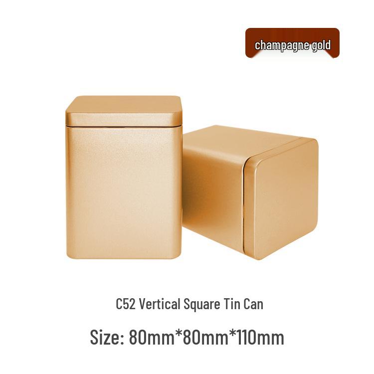 Airtight Square Frosted Tin Cans for Tea & Coffee Storage