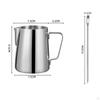 12/350ml Milk Frothing Pitcher Espresso Coffee Steaming Decorative Art Pen Stainless Steel