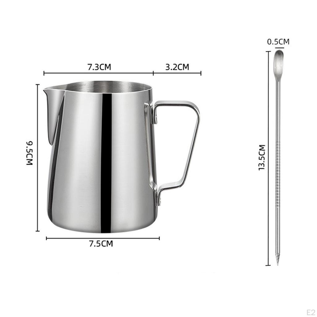 12/350ml Milk Frothing Pitcher Espresso Coffee Steaming Decorative Art Pen Stainless Steel