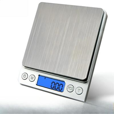 500g/0,01g Prenosná váha na šperky 3kg/0,1g Váha s digitálnym displejom Pekárska elektronická váha Osobná stolová váha Kuchynská váha na potraviny