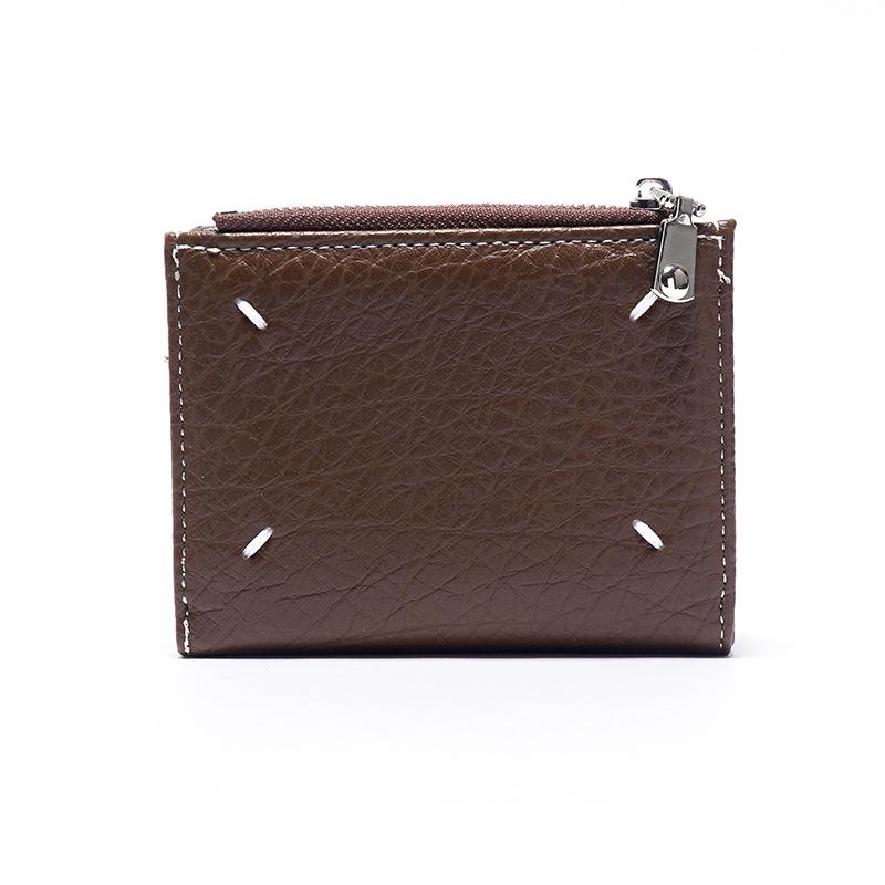 Women's Wallet Ins Women's Small Wallet Women's High-end Short Wallet Change Bag Solid Color Zipper Hand-held