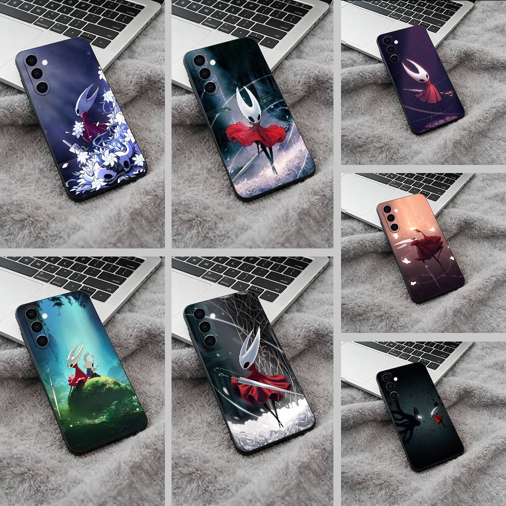 H-Hollow- K-Knight -S-Silksong Black Soft Silicone Phone Case for Samsung Galaxy A73, A71, A72, A70, A53, A52, A51